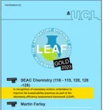 Detail of UCL recognition for the LEAF Gold Award 2023